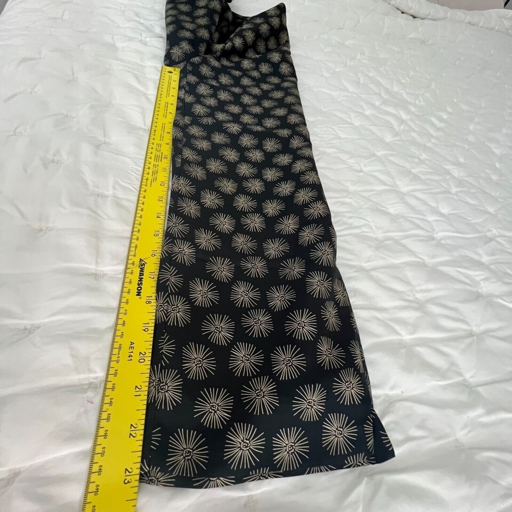 Vintage Womens Silk Cigarette Pants Size 10 Preppy Classic Geometric Black Lined - Picture 8 of 9
